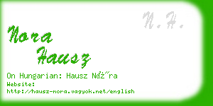 nora hausz business card